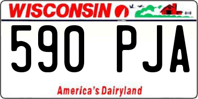 WI license plate 590PJA