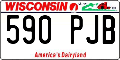 WI license plate 590PJB