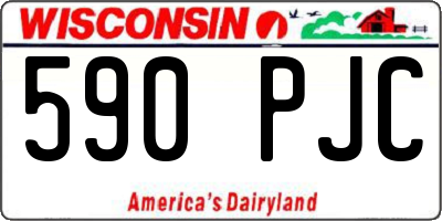 WI license plate 590PJC