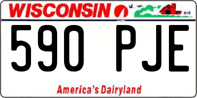 WI license plate 590PJE