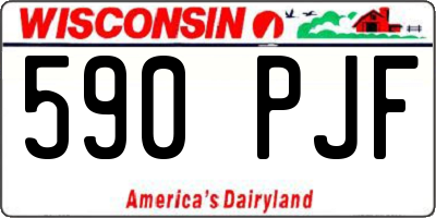 WI license plate 590PJF