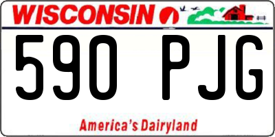 WI license plate 590PJG