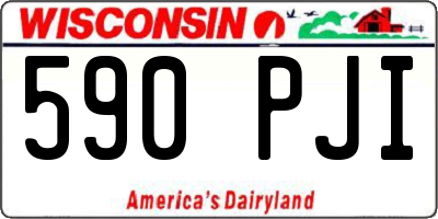WI license plate 590PJI