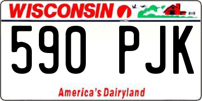 WI license plate 590PJK