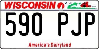 WI license plate 590PJP