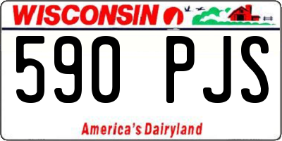 WI license plate 590PJS