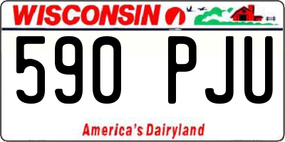 WI license plate 590PJU