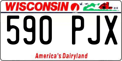 WI license plate 590PJX