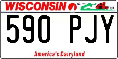 WI license plate 590PJY