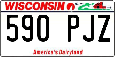 WI license plate 590PJZ