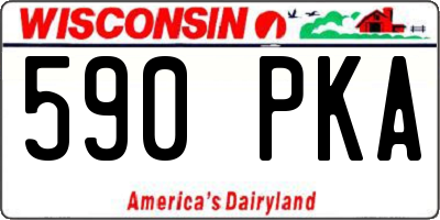 WI license plate 590PKA