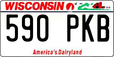 WI license plate 590PKB