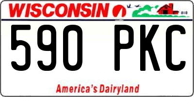 WI license plate 590PKC