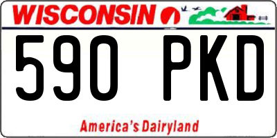 WI license plate 590PKD
