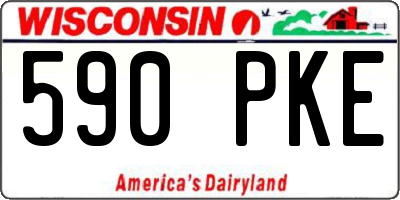 WI license plate 590PKE