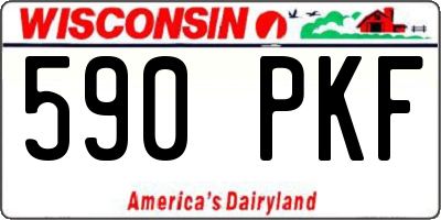WI license plate 590PKF