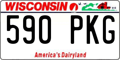 WI license plate 590PKG