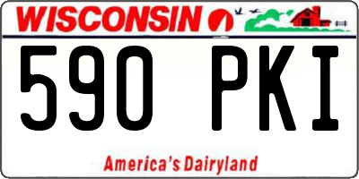 WI license plate 590PKI