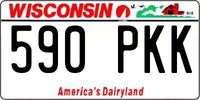 WI license plate 590PKK