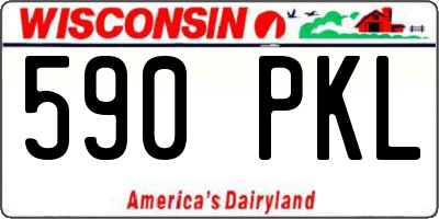 WI license plate 590PKL