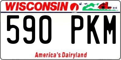 WI license plate 590PKM