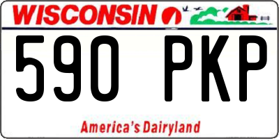 WI license plate 590PKP