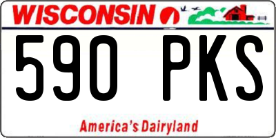 WI license plate 590PKS