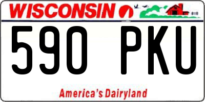 WI license plate 590PKU