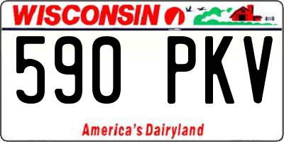WI license plate 590PKV