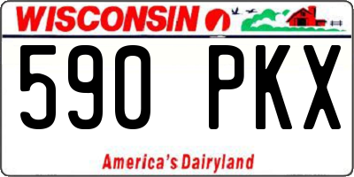 WI license plate 590PKX