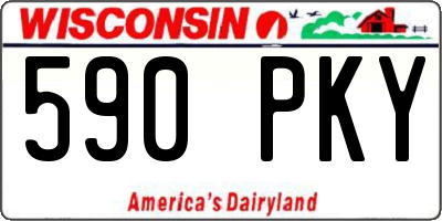 WI license plate 590PKY