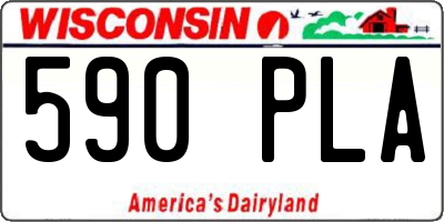 WI license plate 590PLA