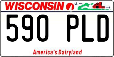WI license plate 590PLD