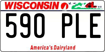 WI license plate 590PLE