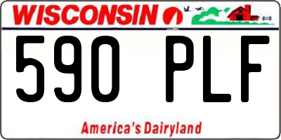 WI license plate 590PLF