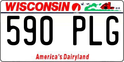 WI license plate 590PLG