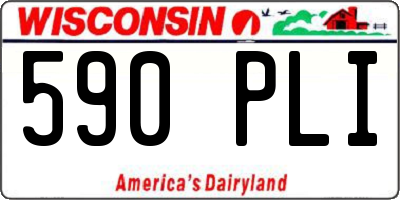 WI license plate 590PLI