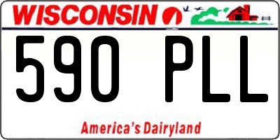WI license plate 590PLL