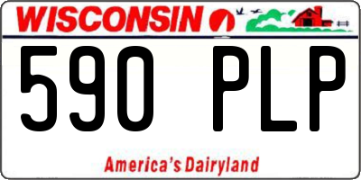 WI license plate 590PLP