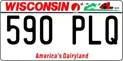 WI license plate 590PLQ