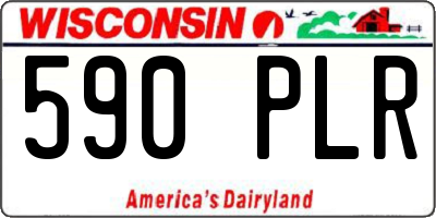 WI license plate 590PLR