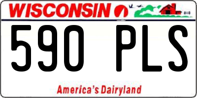 WI license plate 590PLS