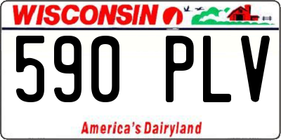 WI license plate 590PLV