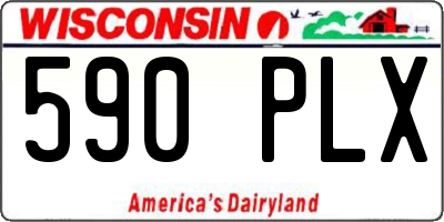 WI license plate 590PLX