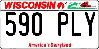 WI license plate 590PLY