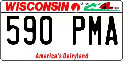 WI license plate 590PMA