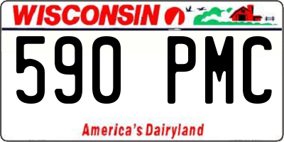 WI license plate 590PMC