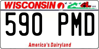 WI license plate 590PMD