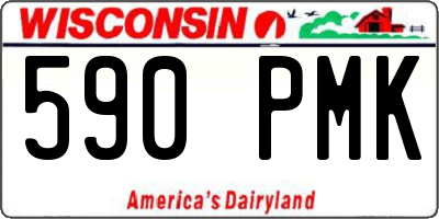 WI license plate 590PMK