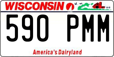 WI license plate 590PMM